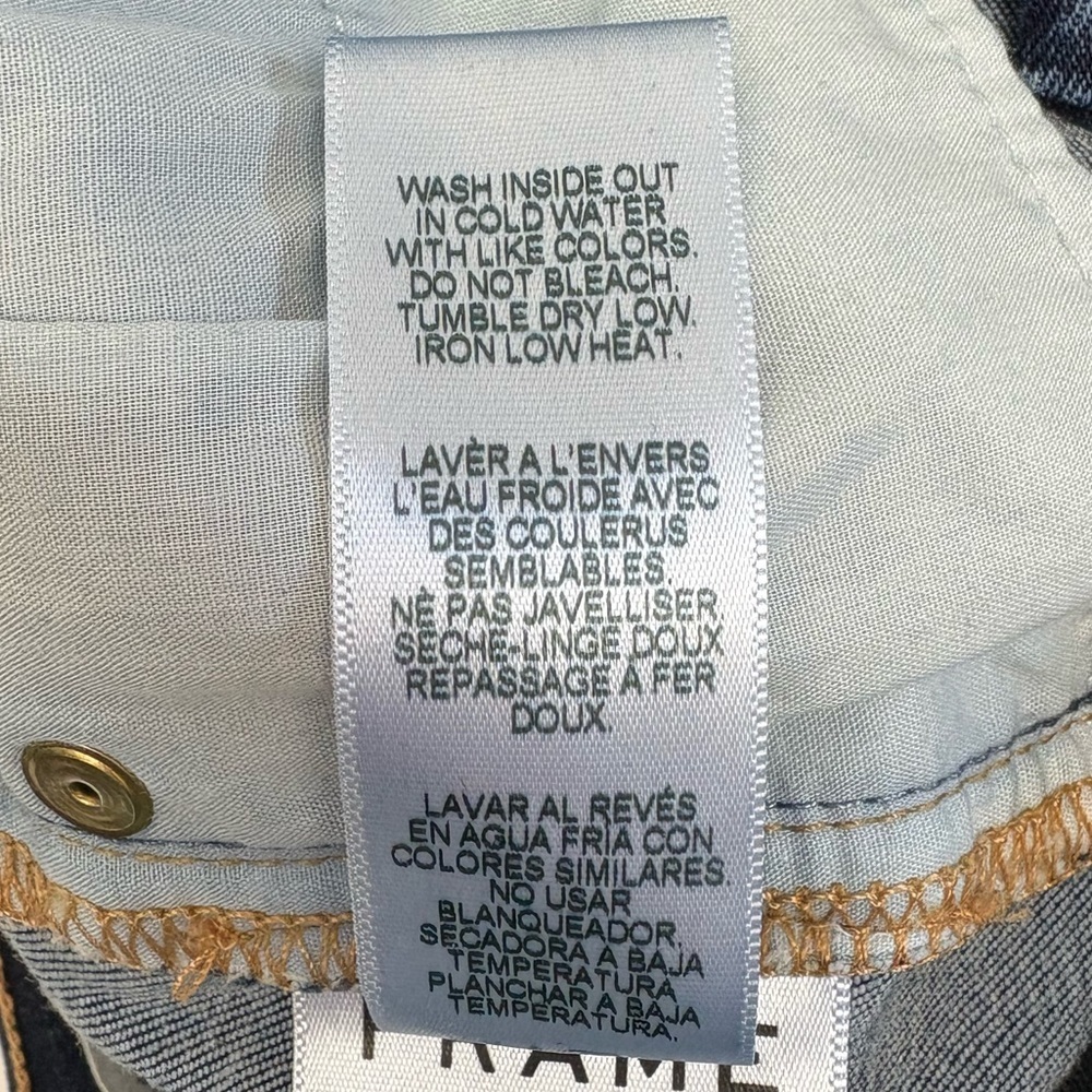 Frame Le High Skinny Jeans in Dark Wash size 26 in good condition casual - Picture 10 of 15